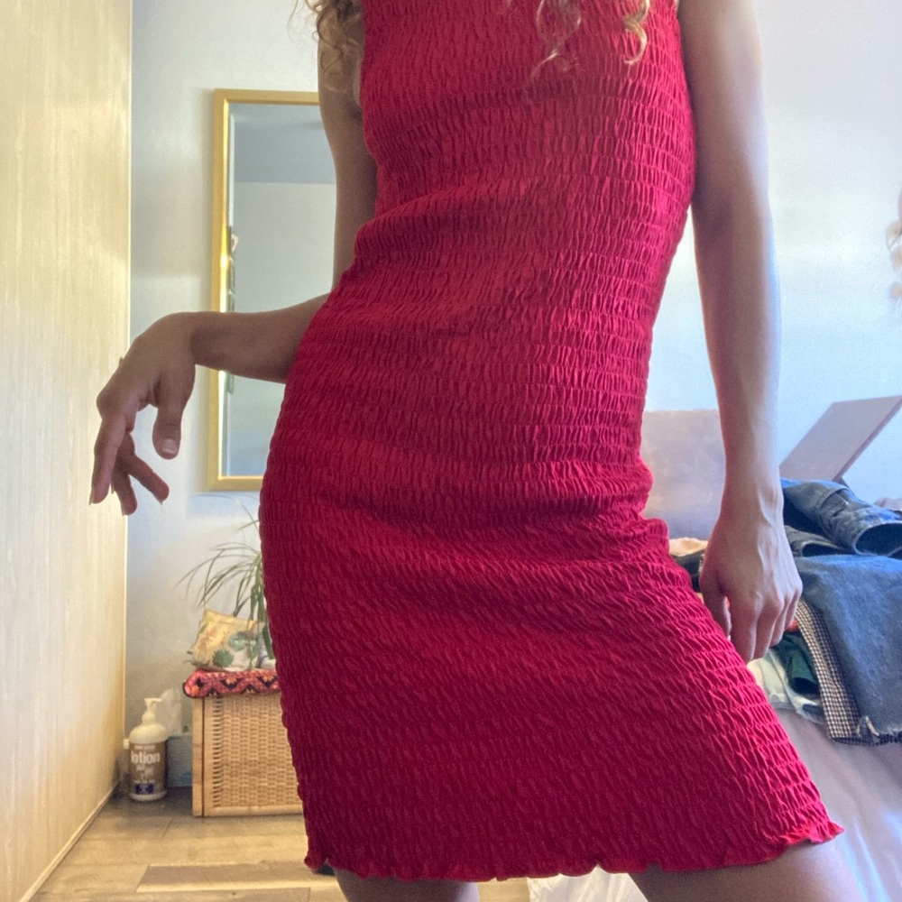 Nasty Gal 90s style textured mini dress